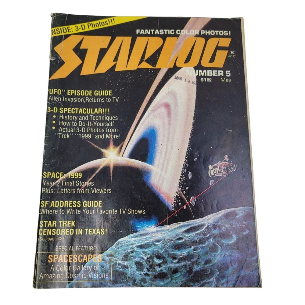 Vintage May 1977 Starlog The Magazine of the Future #5 UFO Episode Guide